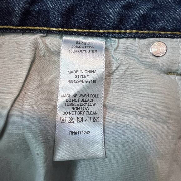 Rise Wide Leg Jeans Women’s Size 7 Blue High Rise Vintage Wash Straight Denim - Picture 4 of 10